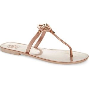 Tory Burch Mini Miller Jelly Thong Sandal RoseGold